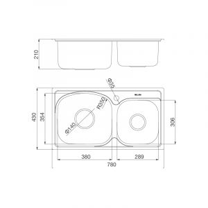 Chậu rửa chén MS 1011P