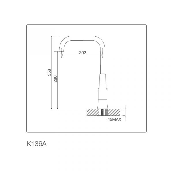 Vòi chậu rửa chén K136A